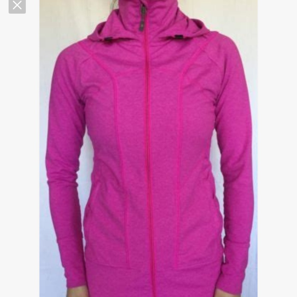 ATHLETA hot pink zip up hoodie XS